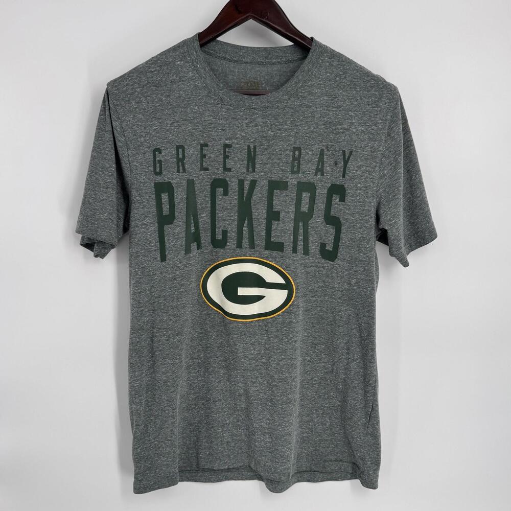 Green Bay Packers Shirt Mens Medium Green NFL Football Hands High Short Sleeve